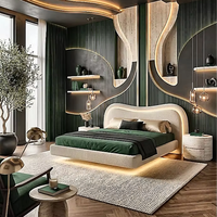 Hochwertige Möbel Direkt vom Hersteller Luxuriöses Villen-Schlafzimmerbett Traditionelle Wohnzimmermöbel Luxuriöses Kingsize-Bett Klassisch