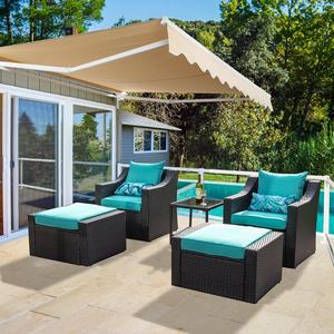 Magasin Banne pour <span class=keywords><strong>balcon</strong></span> terrasse 3X2M 3X2.5M 4X2.5M 4X3M opération manuelle cadre en aluminium polyester voile matériel - Product Image 1