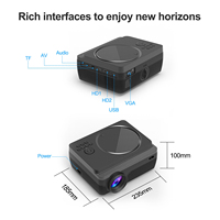 Projecteur intelligent portable Full HD H96 MAX W11 Player Android 9.0 avec intégration Full HD 1080P, norme professionnelle