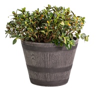 Nouveau design de pots en plastique pour plantes d'intérieur, vase au design minimaliste pour jardin, pot de fleurs en forme de demi-baril