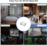 Mini Projecteur LED Full HD 1080P, 4K, système pour Home cinéma