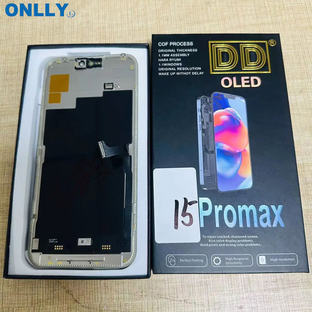 Factory Direct High Refresh Rate DD Flexible OLED Touch Display for iPhone 15 Pro Max 1-Year Warranty LCD Screen