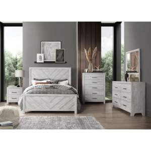 DB Modern 5-Drawer <b>Chest</b> Gray <b>Wood</b> <b>Storage</b> with Stylish Design - Product Image 5
