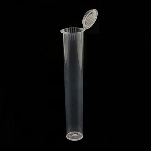 Tubos de PP Transparentes a Prueba de Niños para Empacar Hierbas para Fumar, Longitud 98/109/118 mm, Diámetro 19 mm, Tubo de Plástico con Tapa a Presión - Product Image 1