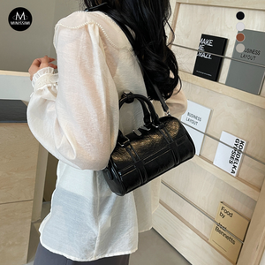 Bolso <span class=keywords><strong>de</strong></span> Hombro Cruzado <span class=keywords><strong>de</strong></span> PU para Mujer, Estilo Bowling, Otoño-Invierno 2026, Directo <span class=keywords><strong>de</strong></span> Fábrica, Diseño Minimalista, Tipo Boston - Product Image 6