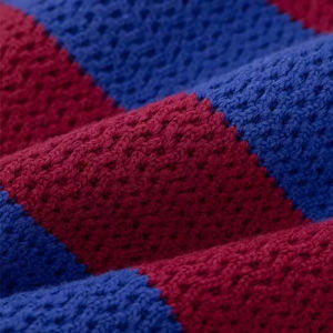 Pull à rayures en coton 100% avec broderie personnalisée, tricoté, à manches longues, ajouré, pour le football - Product Image 6