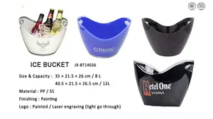 Custom High Quality Plastic Ice Bucket Custom Ice Buckets Acrylic Ice Bucket For Beer