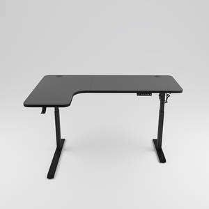 مكتب على شكل حرف L، مكتب حاسوب، مكتب سوداء للألعاب، قاعدة عمل كهربائية، مكتب منزلي - Product Image 2