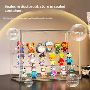 Expositor de Armazenamento para Blind Box, Caixa de Armazenamento Transparente à Prova de Poeira, Armário de Exibição para Bonecos Labubu Bubble Matt Modelo Japonês - Product Image 4
