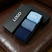 Boîte cadeau de chaussettes de sport quotidiennes pour affaires, 3 couleurs, coton, logo personnalisé, boîte personnalisée