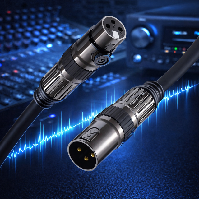 3Pin XLR Cable Male to Female Sound Cannon Microphone Cable for Mixer Amplifier Balanced Analog Audio Cord XLR Extension Cable