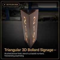Lettres en métal 3D personnalisées rétroéclairées par LED pour enseignes de bar, publicité extérieure - Étanche IP65, contrôle par application Bluetooth, lumière chaude