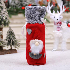 Décorations de Noël, col en laine, corset, flanelle, sac pour bouteille de vin, accessoires de cuisine et de déguisement - Product Image 6