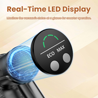 Aspirateur balai sans fil portable avec écran OLED, lumières LED, filtre HEPA, léger et pratique pour la maison, les tapis et les poils d'animaux