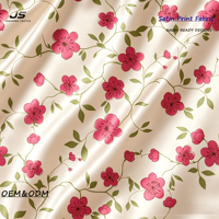 Tela de Satén Estampada 100% Poliéster Elástica y Ligera para Camisas y Vestidos, Venta al Por Mayor