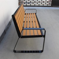 2022 nouveau site meubles parc meubles en acier galvanisé et bois HDPE extérieur parc banc chaise extérieur plastique bois banc