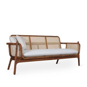 Sofá contemporáneo de madera de acacia de 3 plazas para uso en interiores y exteriores, patio, balcón, sala de estar y muebles de jardín. - Product Image 1