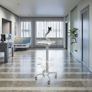 Draagbare Mobiele Medische Kar Met Laptop <span class=keywords><strong>Trolley</strong></span> Metalen Rollende Standaard Voor Ipad & Tablet Voor Ziekenhuis Ultrasone Behandeling - Product Image 6