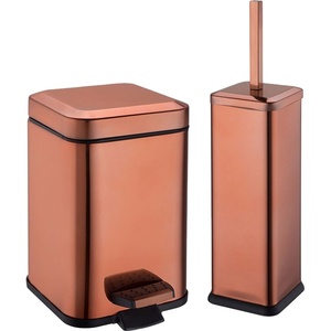 Cubo de basura cuadrado, a estrenar, Pedal abierto, de acero inoxidable - Product Image 1