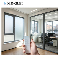 Fenêtre en aluminium à rupture de pont thermique Minglei, triple vitrage intelligent, basculante et pivotante