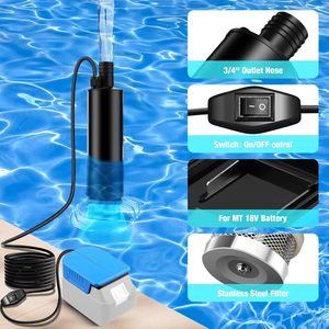 <span class=keywords><strong>Pompe</strong></span> à <span class=keywords><strong>eau</strong></span> submersible sans fil pour batterie <span class=keywords><strong>Makita</strong></span> 18V, <span class=keywords><strong>pompe</strong></span> électrique pour jardin, spa, réservoir, piscine, étangs, aquariums - Product Image 2