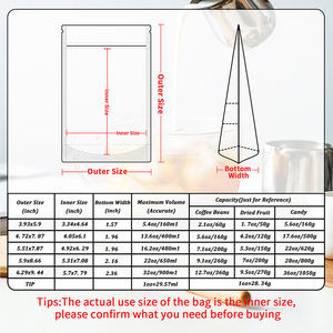 Bolsas de aluminio de alta barrera negras con fondo plano, reutilizables, para almacenar granos de <span class=keywords><strong>café</strong></span>, con válvula - Product Image 3