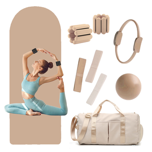 Set de Fitness para el Hogar: Barra de Pesas con Logotipo Personalizado de Fábrica, Anillo de Silicona para Mancuernas, Tapete de Yoga, <span class=keywords><strong>Accesorios</strong></span> de Yoga y <span class=keywords><strong>Pilates</strong></span> - Product Image 2