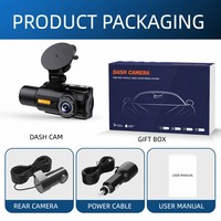 Caméra embarquée 4K exclusive avec objectif STARVIS 2, enregistrement en boucle 3 canaux, DVR, caméra de voiture WIFI, surveillance de stationnement 24H, GPS