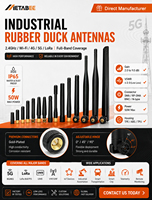 Antenne Lora 433 MHz 868 MHz 915 MHz, antenne omnidirectionnelle double bande GSM 4G WiFi en caoutchouc pour terminal de passerelle IoT industrielle