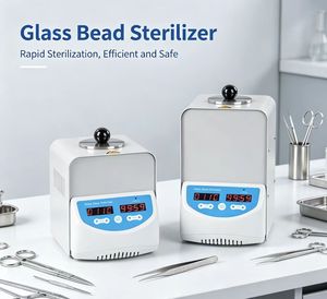 Esterilizador de cuentas de vidrio médico HTSY para hospitales veterinarios, con contenedor interior de acero inoxidable 300-H y controlador de temperatura preciso - Product Image 1