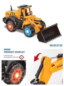 1:18 elettrico universale leggero <span class=keywords><strong>e</strong></span> musicale bulldozer <span class=keywords><strong>camion</strong></span> di plastica veicolo per bambini macchinine elettriche - Product Image 3