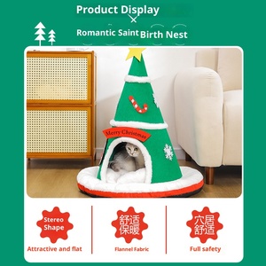 <strong>2026</strong> New Cat Bed Christmas Tree Cat <strong>Tent</strong> House Self-Warming 2 in 1 Removable Comfortable Triangle <strong>Pet</strong> Teepee Xmas Dog Cave - Product Image 4