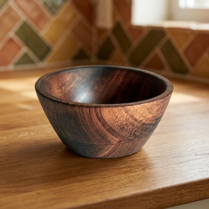 Tazón para Ensalada de Madera de Acacia Vintage, Ecológico y Hecho a Mano, con Acabado Pulido, Único para Uso Doméstico, Fiestas, Restaurantes, Venta al por Mayor - Product Image 1