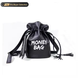 New Fashion Shoulder Travel Simple Little Plutonium Leather Bucket Purse For Women Female Crossbody Shoulder Money Bags