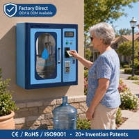 Distributeur d'eau mural en acier galvanisé avec désinfection automatique UV ozone et gestion cloud pour usage résidentiel