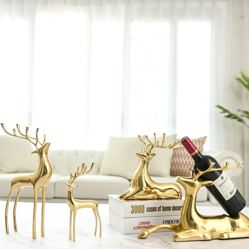 Delicato puro rame deer home armadietto del vino armadietto decorazioni per la casa di lusso Creativo nuovo regalo di cerimonia nuziale di natale decorazioni per la casa