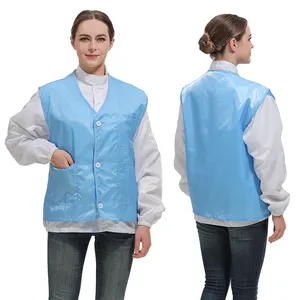 High Quality Smock Uniform Workwear Labcoat Protective Coverall Antistatic Lab Coats ESD Overcoat Cleanroom Work Clothe