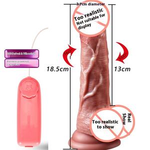 Floryaリアルスキンフィーリング女性オナニーコックセックスおもちゃビッグペニスディルドバイブレーター0.5kg女性用 - Product Image 4