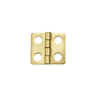 Mini charnière 12x13mm en fer bronze jaune, charnière de surface pour meubles, pour boîte en bois, bricolage et artisanat - Product Image 3
