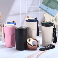 Tasse à café portable professionnelle en acier inoxydable double paroi 304 avec poignée et affichage intelligent de la température