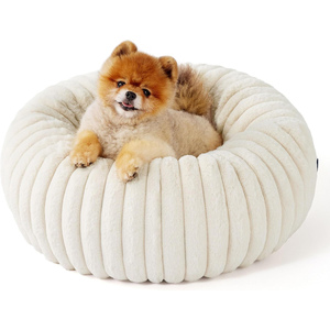 Manufacturer Wholesale Custom Logo Donut <b>Plush</b> Pet Product <b>Cat</b> Dog Bed Luxury - Product Image 1