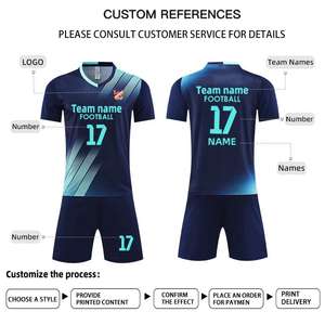 Maillot de football pour enfants et hommes, t-shirt professionnel personnalisé à séchage rapide pour l'entraînement sportif, uniformes 100% polyester, tenues de football, 0 vendu - Product Image 3