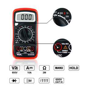 MAS830B мультиметр тестер с ЖК-дисплеем ручной режим Вольтметр для автомобилей и бытовой техники - Product Image 3