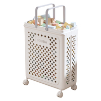 Panier de rangement pliable en plastique écologique rectangulaire pour la maison, l'organisation, la ventilation, le rangement, les articles ménagers, la lessive des enfants