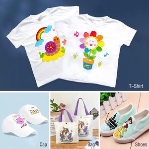 En stock NOVISON Marqueurs textiles permanents 24 couleurs pour enfants, ensemble de marqueurs pour dessin sur tissu, non toxiques, indélébiles - Product Image 3