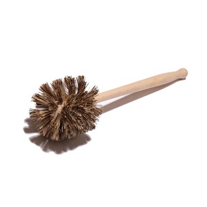 Biodegradable Tampico and Beech Palm Sisal <strong>Toilet</strong> <strong>Brush</strong> Household Kitchen <strong>Wooden</strong> Handle Bottle <strong>Brush</strong> Pot <strong>Brush</strong> - Product Image 6
