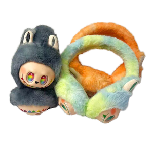 Penutup telinga anak-anak Beruang Super lembut hangat vinil wajah jaring merah untuk putri boneka mewah kartun 40K - Product Image 1