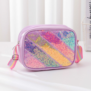 กระเป๋าสะพายไหล่/สะพายข้างแบบซิปสำหรับเด็กผู้หญิง สีสันสดใส น่ารัก กันน้ำ ทำจากโพลีเอสเตอร์ ลายตัวการ์ตูน - Product Image 2