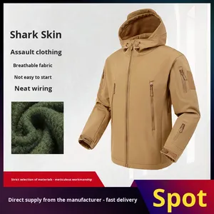 Giacca da Uomo per Sport all'Aperto con Colletto Alto e Chiusura a Zip, Sconto Quantità, per Alpinismo e Casual, in Tessuto Shark Skin - Product Image 6