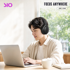 หูฟังไร้สายตัดเสียงรบกวน 50H ANC 40 มม. HiFi สเตอริโอ IP65 Type C สำหรับสำนักงาน การเดินทาง และการเดินทางประจำวัน - Product Image 2